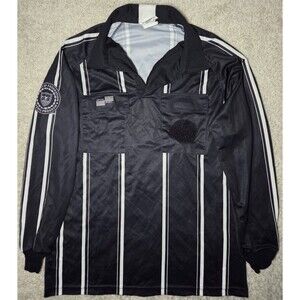 Men’s Official Sports U.S. Soccer Referee Program Long Sleeve Shirt Black M & L